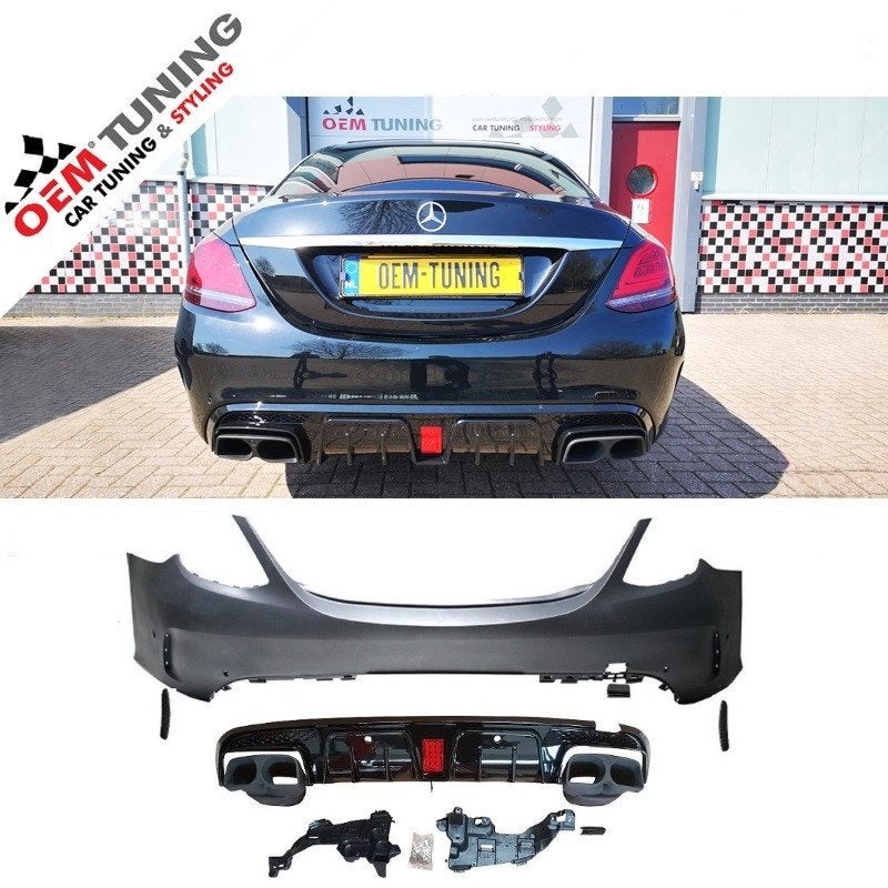 Brabus AMG look Achterbumper | W205 | MERCEDES-BENZ C-Klasse, Auto diversen, Tuning en Styling, Ophalen of Verzenden