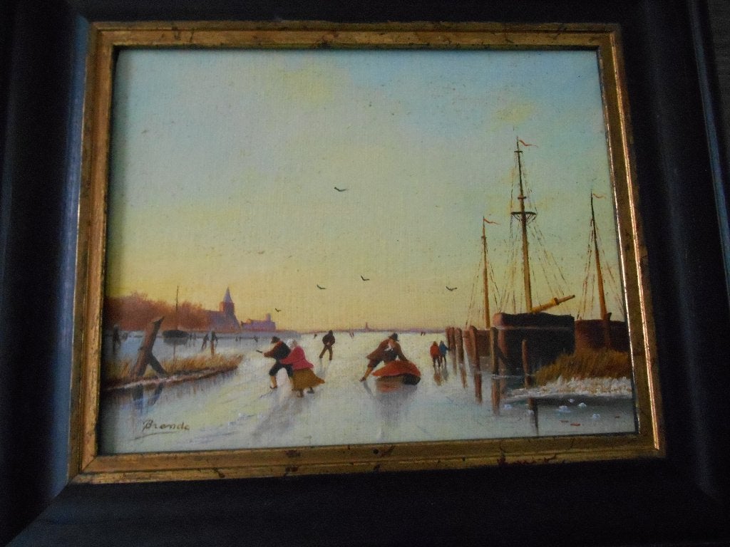 schilderijtje, Paneel, Oud hollands, Aquarel, Overige onderwerpen