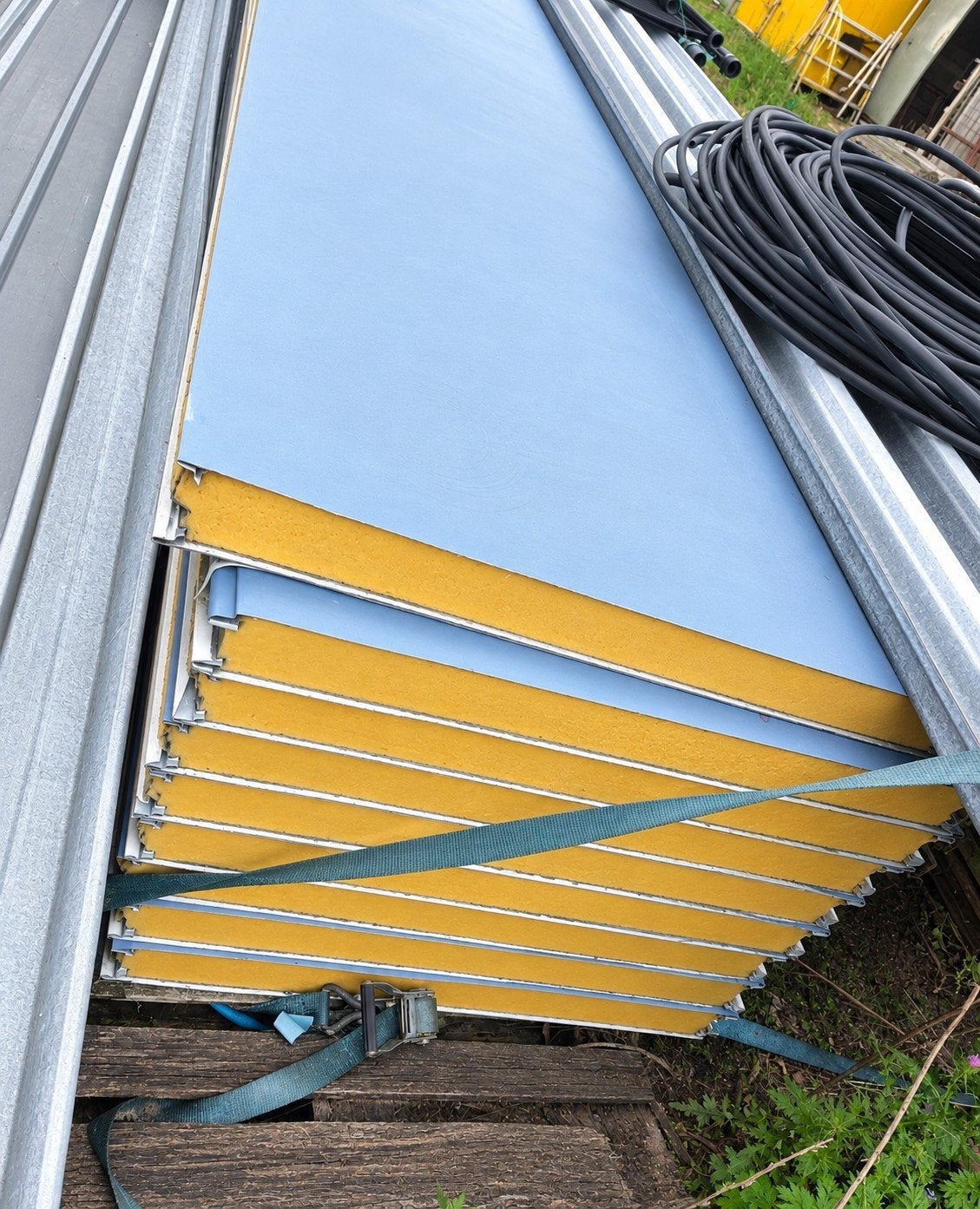 Super isolatie Sandwichpanelen 10 cm dik, 1x6 meter 9x, Overige materialen, Gebruikt, Vloerisolatie, Ophalen of Verzenden
