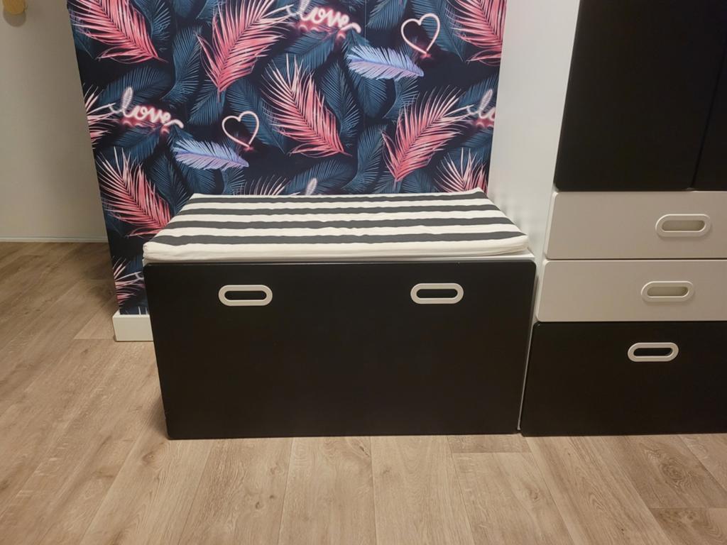 Ikea Småstad opbergkist met kussen, Gebruikt, 50 tot 70 cm, Ophalen, Minder dan 90 cm