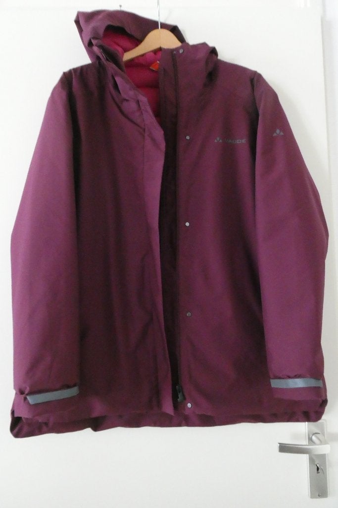 winterjas parka dames-Vaude-mt 44/XL-aubergine-vrijwel NIEUW, Ophalen of Verzenden, Zo goed als nieuw, Maat 42/44 (L)