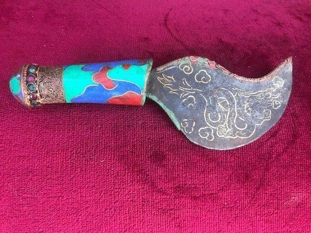 oude karthika, rituele dolk, Tibet, Ophalen of Verzenden, Overige soorten, Azië, Mes of Dolk