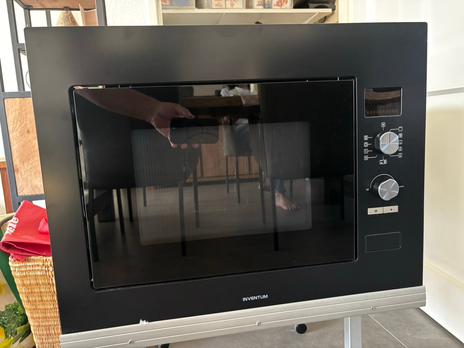 Inventum IMC6132FZWA Inbouw Combi Magnetron Zwart, Witgoed en Apparatuur, Ophalen, Combimagnetron, 60 cm of meer, Grill