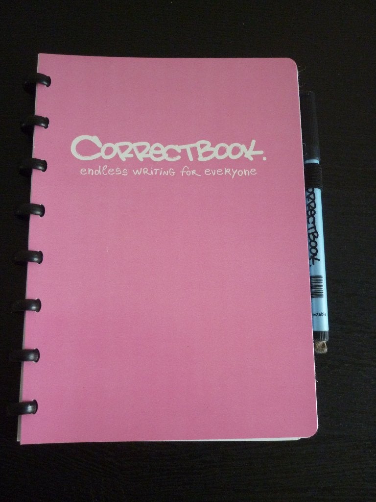 Correctbook roze / notitieboek uitwisbaar + zwarte pen, Ophalen of Verzenden, Uitwisbaar, Zo goed als nieuw, A5