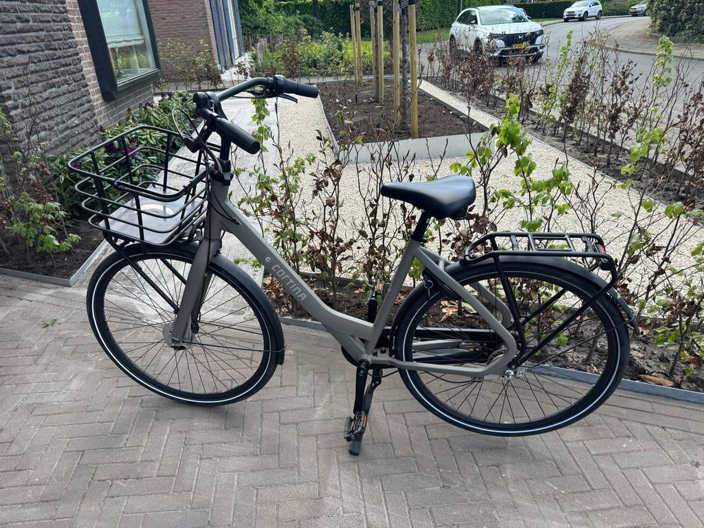 Cortina Common Damesfiets - Mat Grijs, Framemaat 50cm, (Extra) lage instap, Zo goed als nieuw, 50 tot 53 cm, Trommelrem