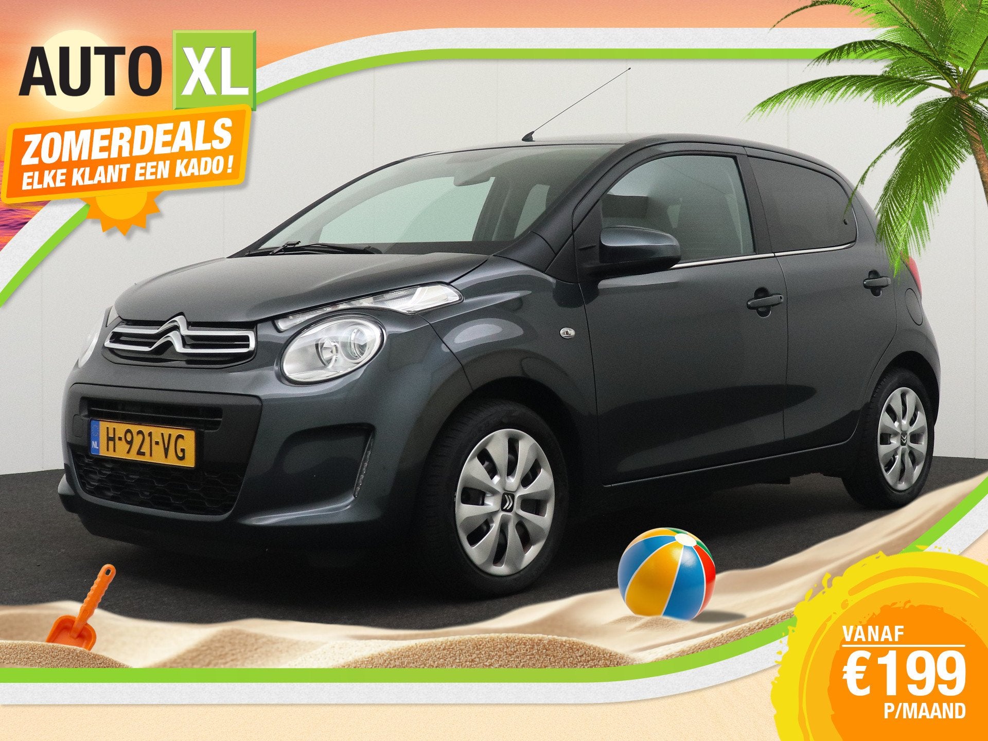 Citroën C1 1.0 VTi Pack Comfort Bluetooth LED DAB, Voorwielaandrijving, Dealer onderhouden, Stof, Gebruikt