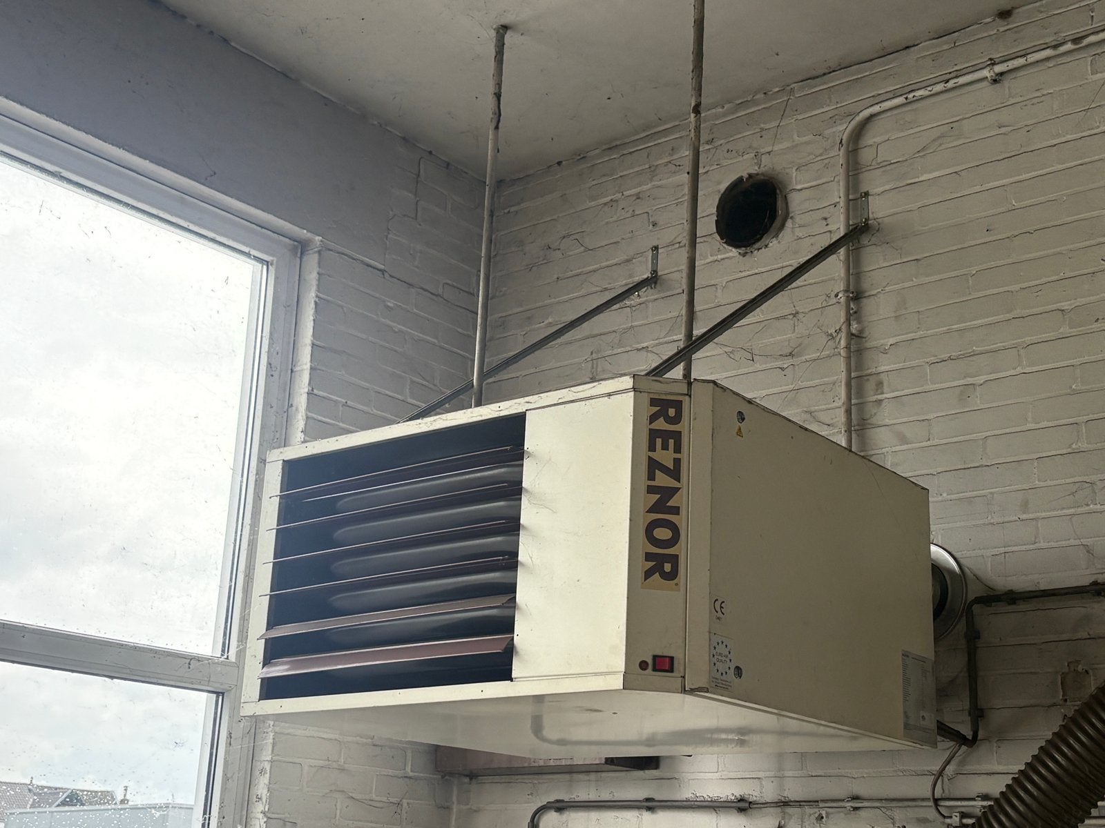 Reznor gasgestookte luchtverwarmer met thermostaat, 30 tot 80 cm, Gebruikt, Kachel, Ophalen of Verzenden