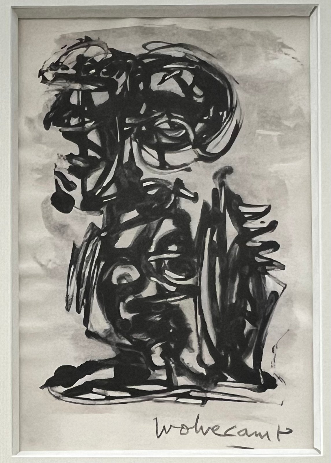 Theo Wolvecamp, unieke kleine gouache; een beauty, Ophalen of Verzenden