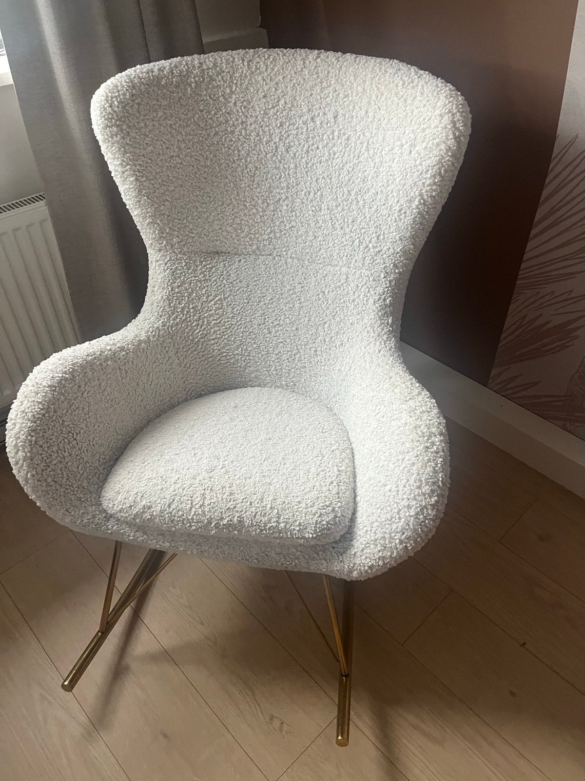 West Wing Schommelstoel - Teddy Stof Wit, Huis en Inrichting, Stoelen, Ophalen, Wit, Zo goed als nieuw, Eén