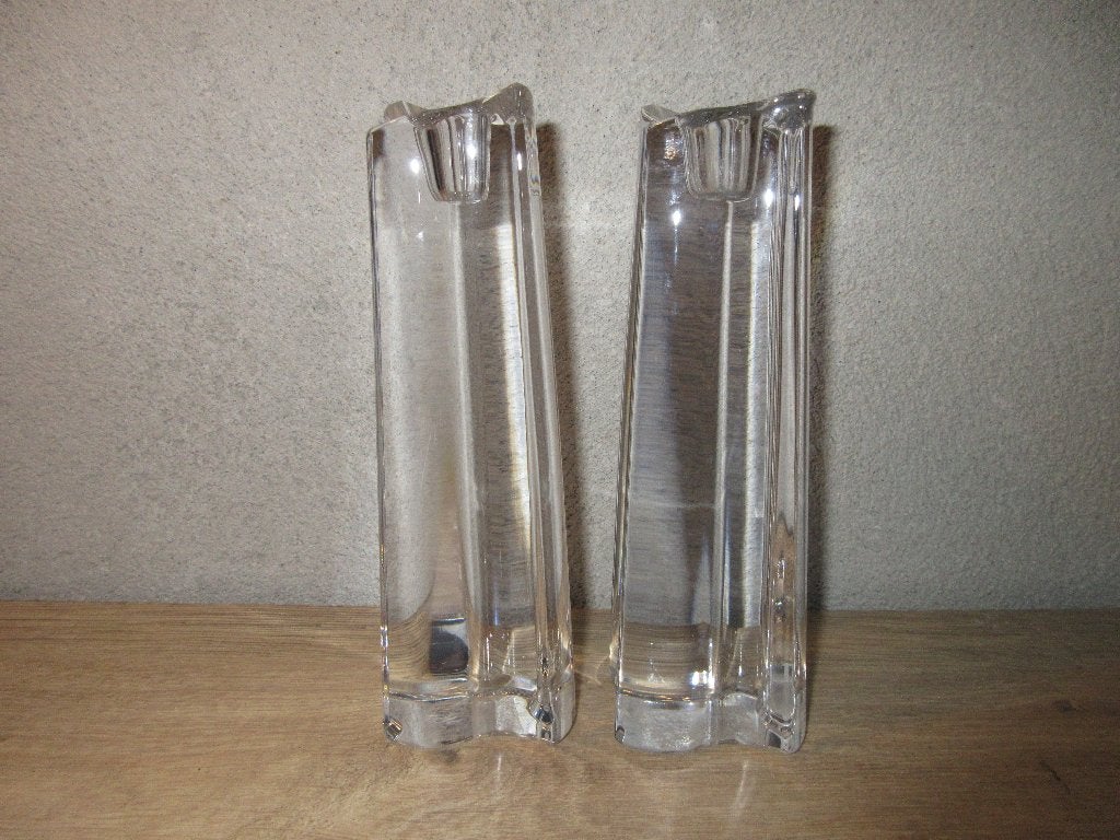 Set Villeroy en Boch kristallen kandelaars, Antiek en Kunst, Ophalen of Verzenden