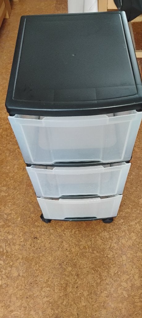 Kunststof ladekast, Huis en Inrichting, Kasten | Ladekasten, Ophalen, Gebruikt, 3 of 4 laden, Minder dan 100 cm