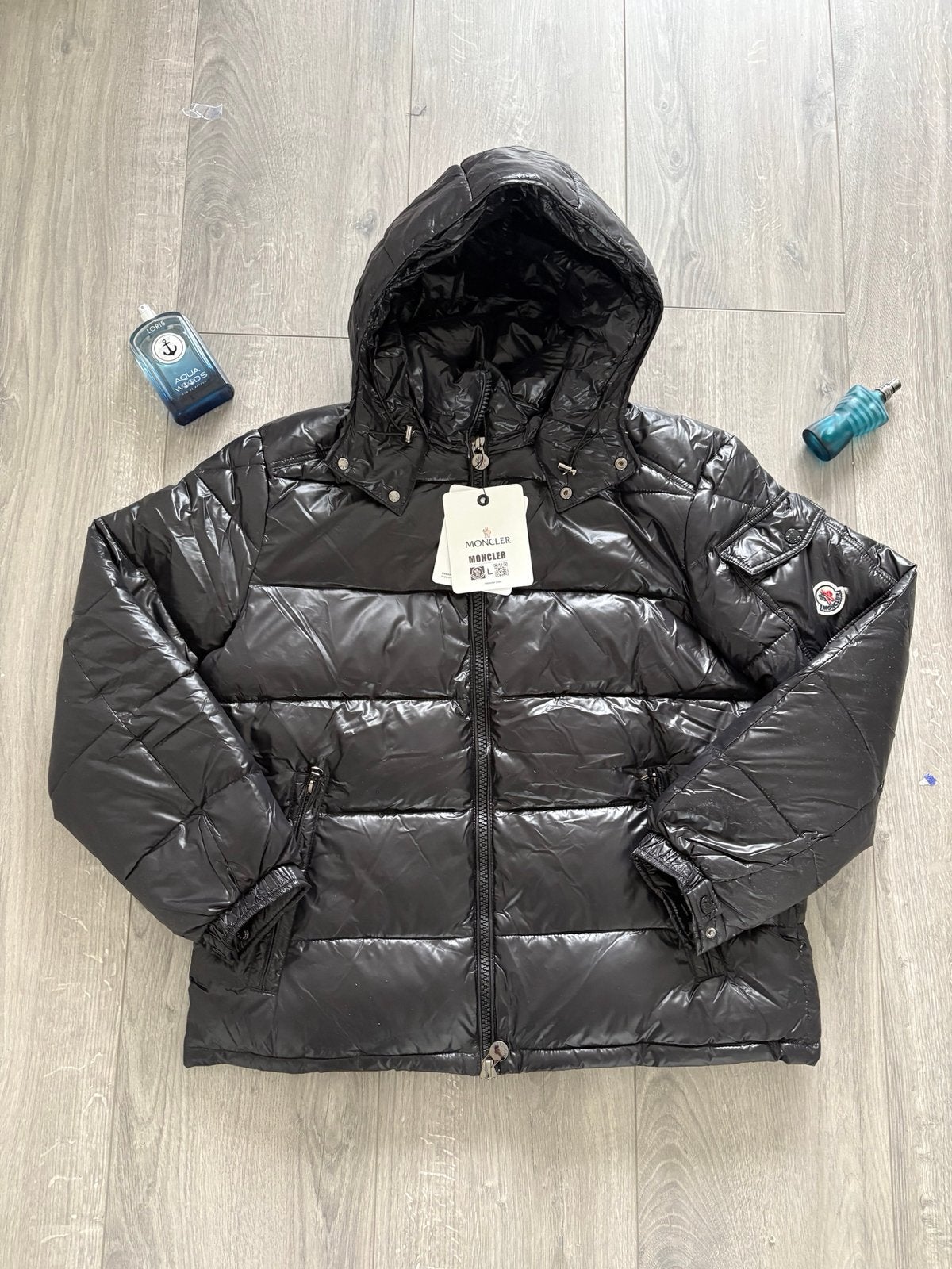 Moncler maya jas, Kleding | Heren, Jassen | Winter, Ophalen of Verzenden, Nieuw, Maat 52/54 (L), Zwart
