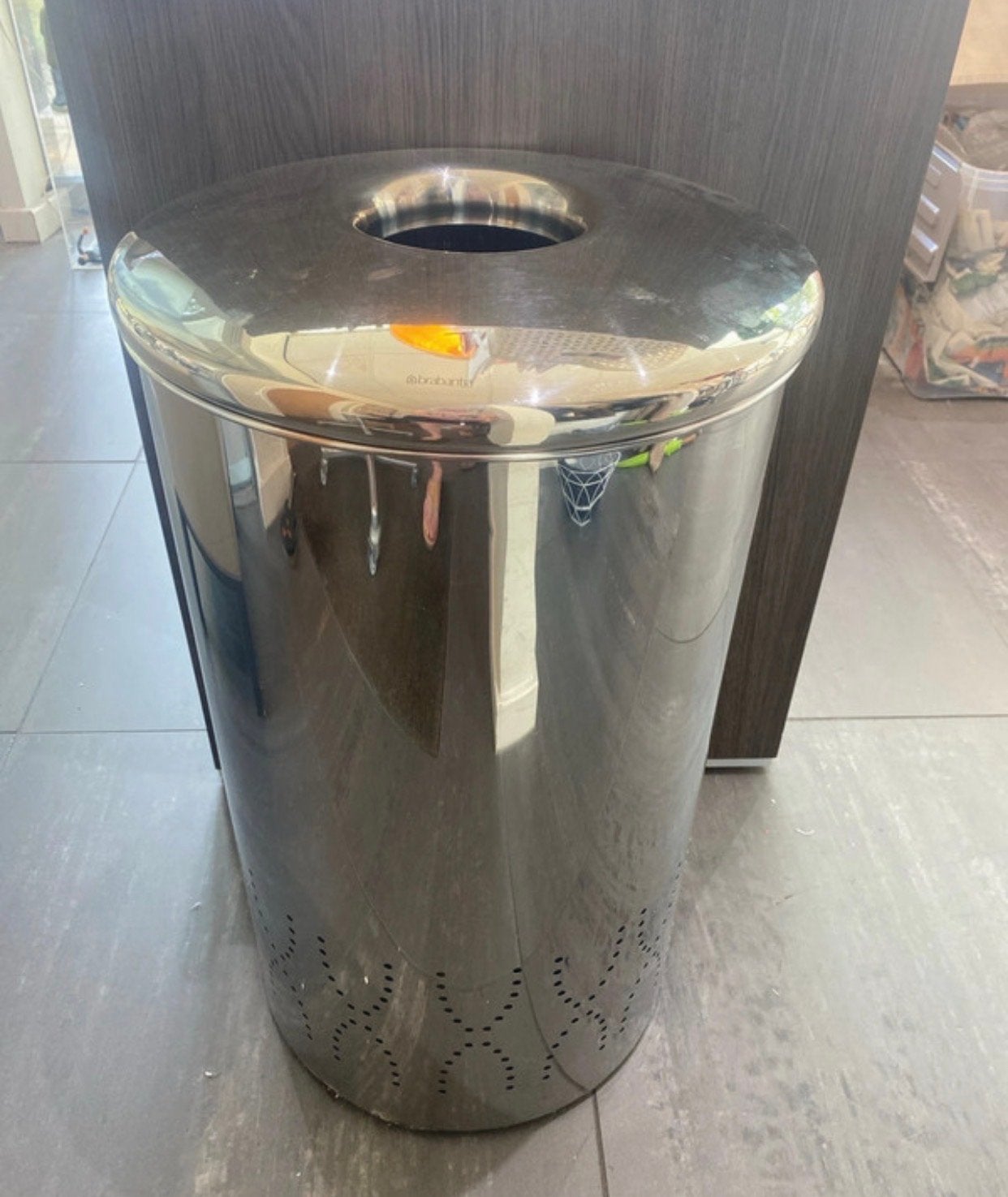 Brabantia RVS Wasmand 60L - Zo goed als nieuw, Ophalen of Verzenden, Zo goed als nieuw, Zilver, Metaal