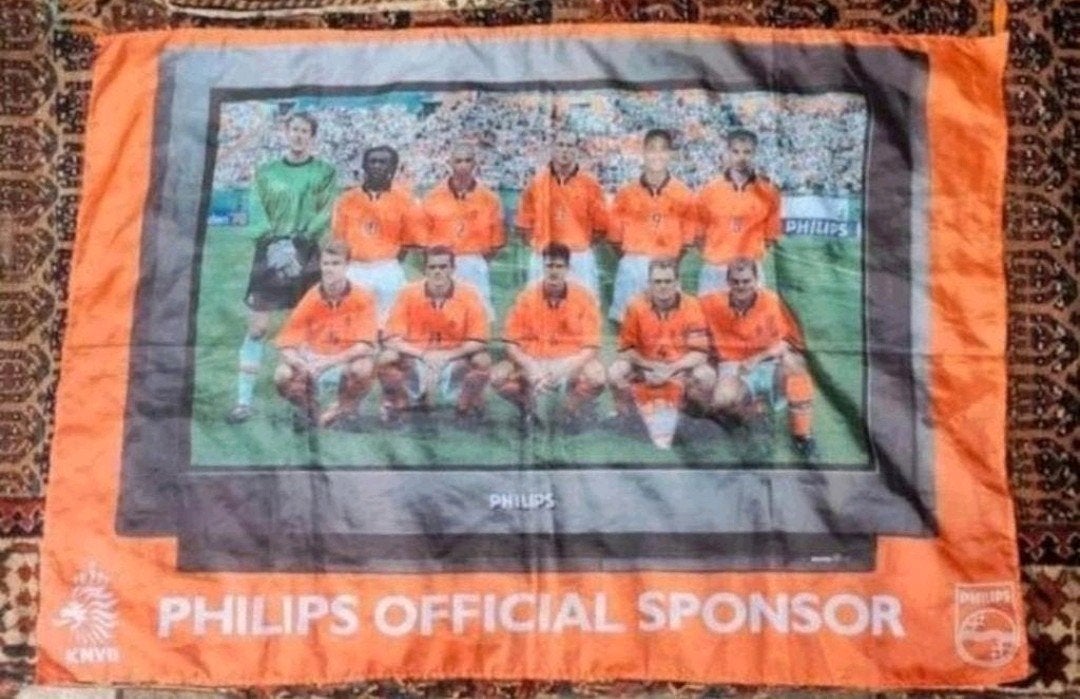 AJAX VINTAGE PHILIPS 92x64 cm., Verzamelen, Ophalen of Verzenden, Ajax, Overige typen