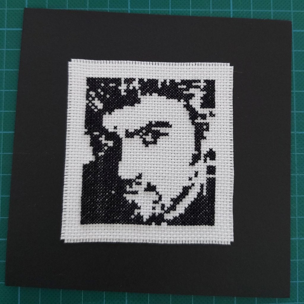 kaart met geborduurde George Michael (1965), Ophalen of Verzenden, Nieuw, Man of Vrouw