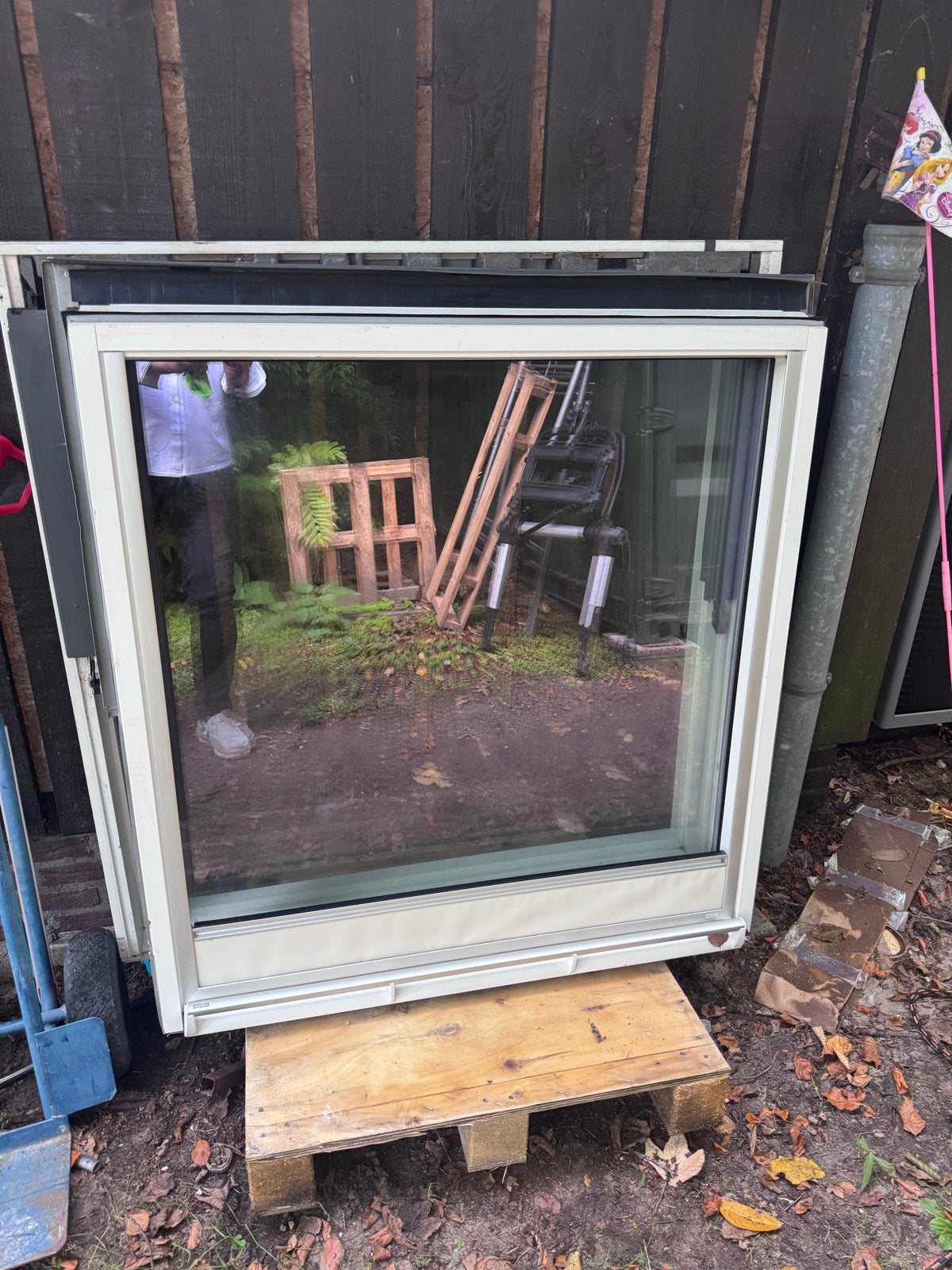 Velux GGL SK06 114x118 cm Dakraam met rolgordijn, Ophalen, 80 tot 120 cm, 120 tot 160 cm, Zo goed als nieuw