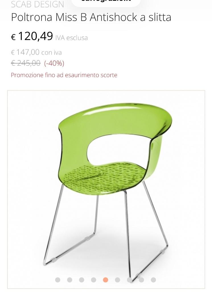 Kunststof perspex plexiglas stoelen, Scab Design,  Battaglia, Huis en Inrichting, Kunststof, Overige kleuren, Design, Ophalen of Verzenden