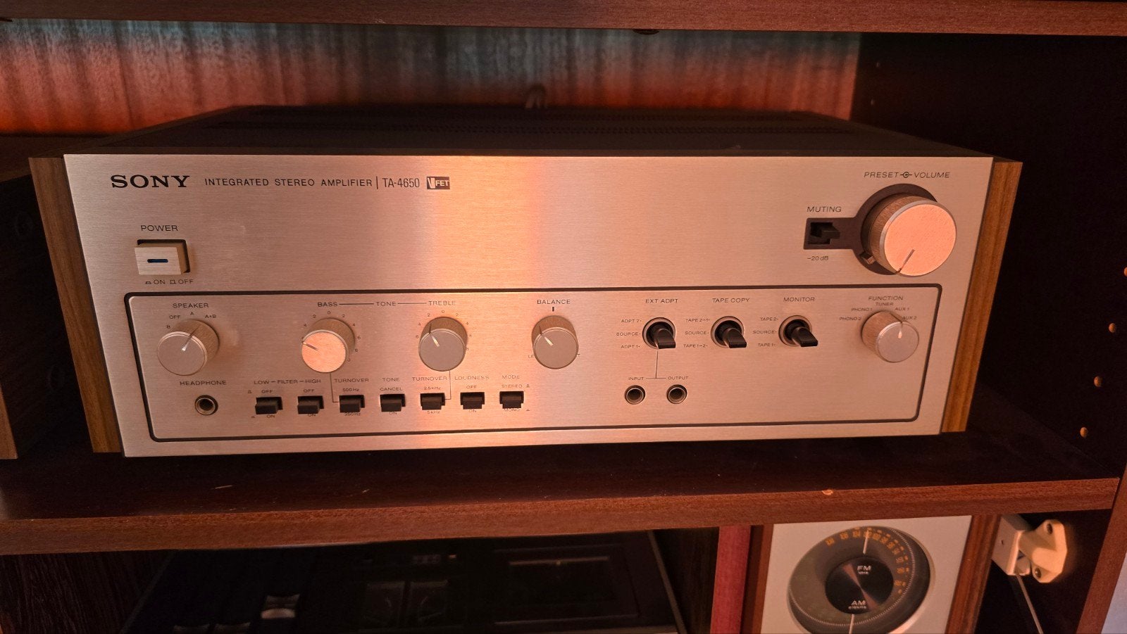Zeldzame Sony TA-4650 V-FET Geïntegreerde Stereo Versterker, Audio, Tv en Foto, Versterkers en Receivers, Ophalen of Verzenden