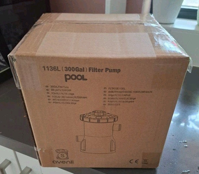 Avenli Zwembad Filterpomp 300Gal / 1136L - Nieuw in doos, Ophalen of Verzenden, Nieuw, Zwembadpomp