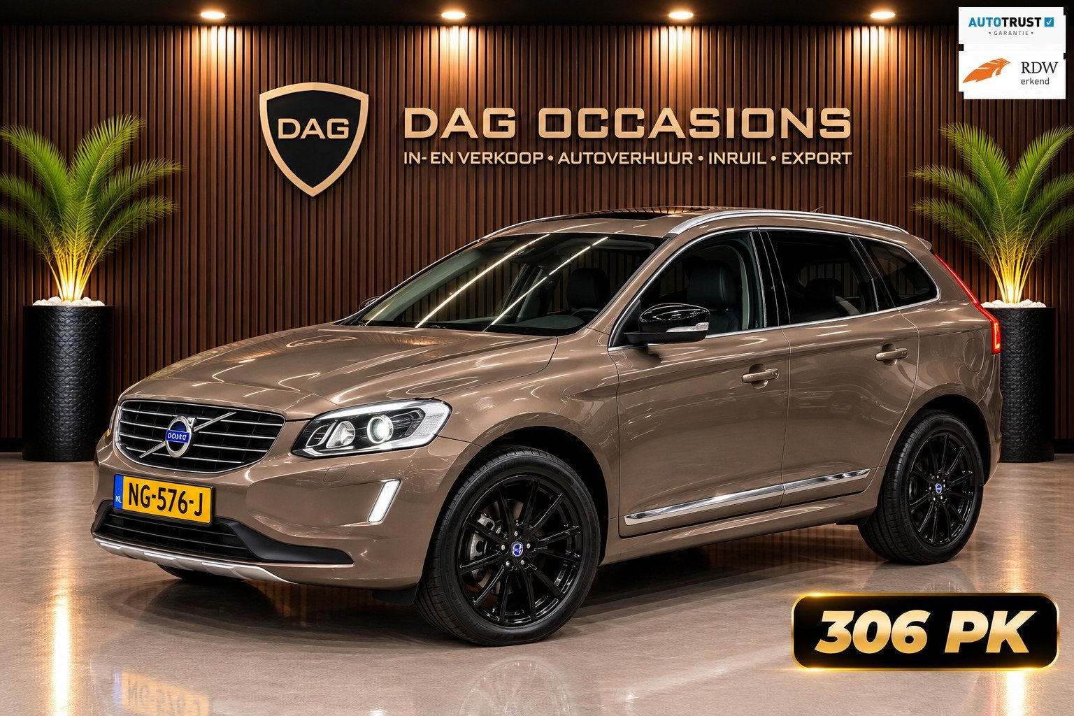 Volvo XC60 T6 306PK | AUTOMAAT | CAMERA | PANO | LEER, Dealer onderhouden, Gebruikt, 4 cilinders, Lichtsensor