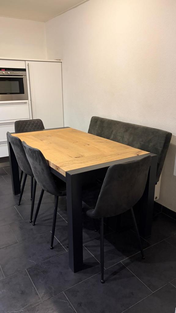 Eettafel, Huis en Inrichting, Tafels | Eettafels, Ophalen, Gebruikt, 50 tot 100 cm, Vijf personen of meer
