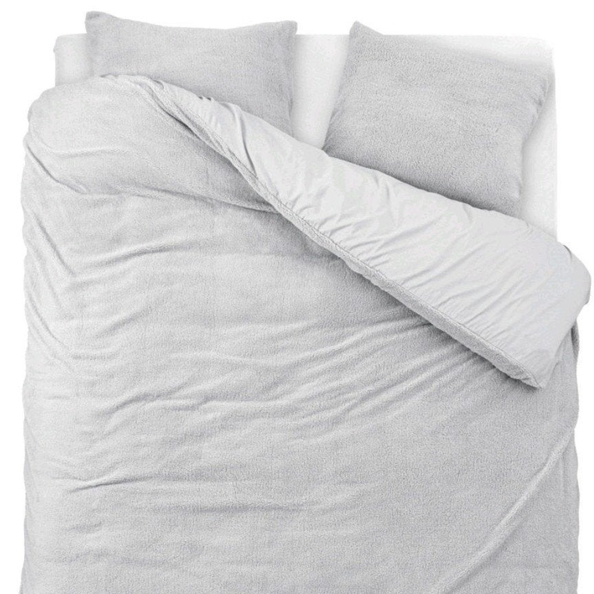 Sleeptime Teddy Dekbedovertrek Lichtgrijs 240x200/220, Anti-allergisch, Dekbedovertrek, Onbekend, Sleeptime