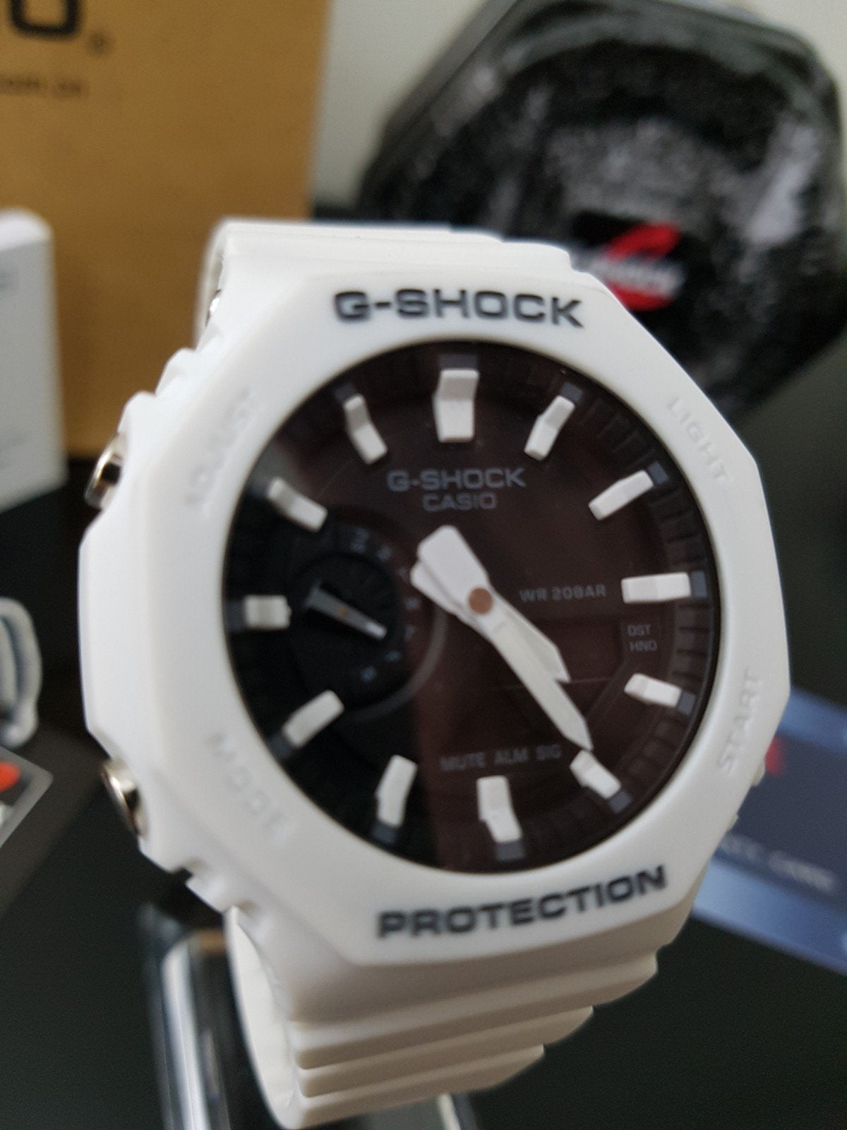 G-Shock GA-210‪0-7A, Ophalen of Verzenden, Nieuw, Wit, Casio G-Shock