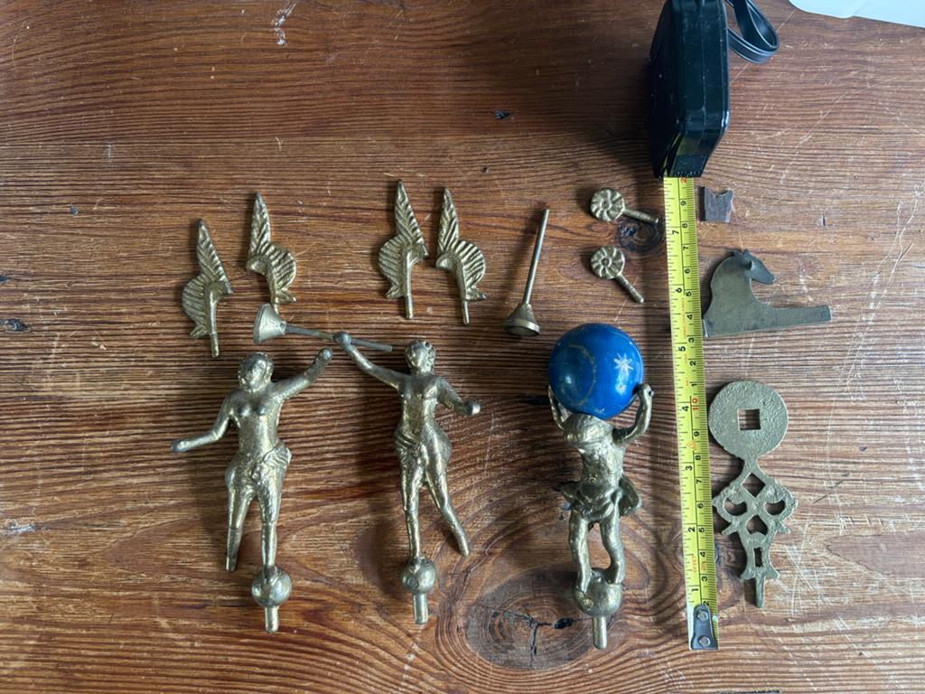 Diverse messing ornamenten voor Friese klok, Ophalen of Verzenden