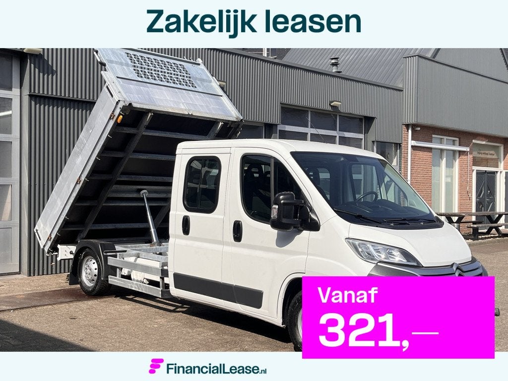 Citroën Jumper 35 2.0 HDi L3 DC Airco Cruise controle Kippe, Voorwielaandrijving, Gebruikt, Citroën, 7 stoelen