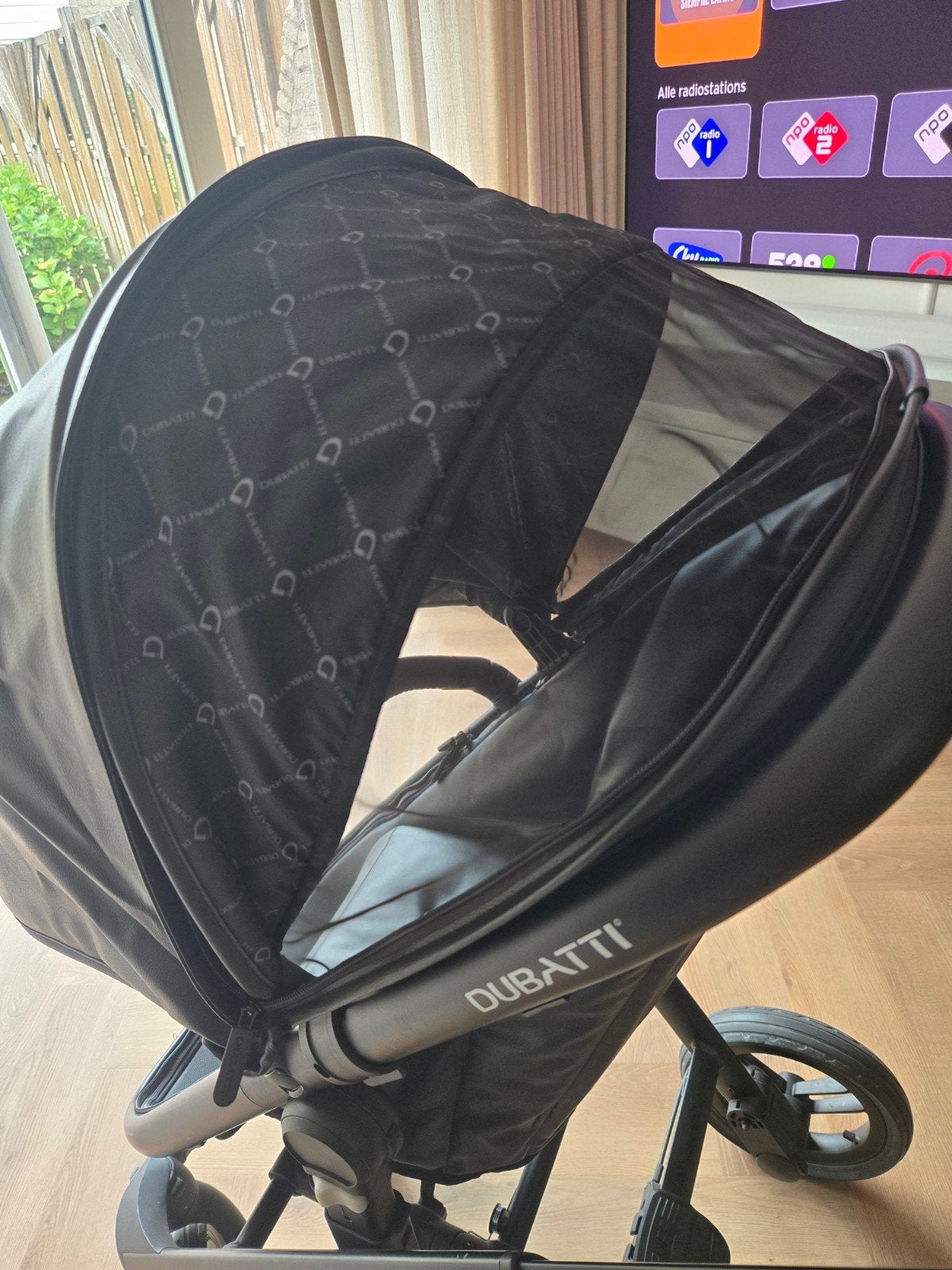 Dubatti kinderwagen met reiswieg en voetenzak (kantelbaar), Overige merken, Gebruikt, Verstelbare duwstang, Ophalen of Verzenden
