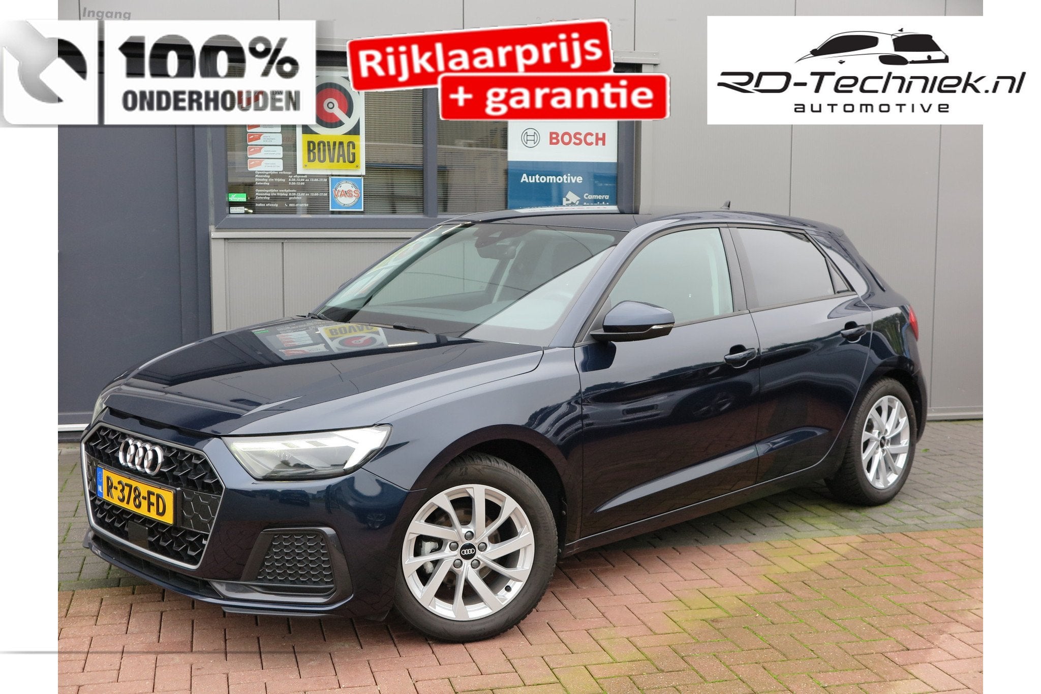 Audi A1 Sportback 25 TFSI Advanced edition Led , Stoelverwam, Auto's, Stof, Blauw, 49 €/maand, Bedrijf