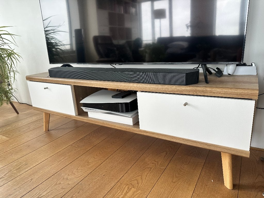 Meubella TV unit - Primavera - 160cm, Huis en Inrichting, Kasten | Televisiemeubels, Ophalen, 150 tot 200 cm, Zo goed als nieuw