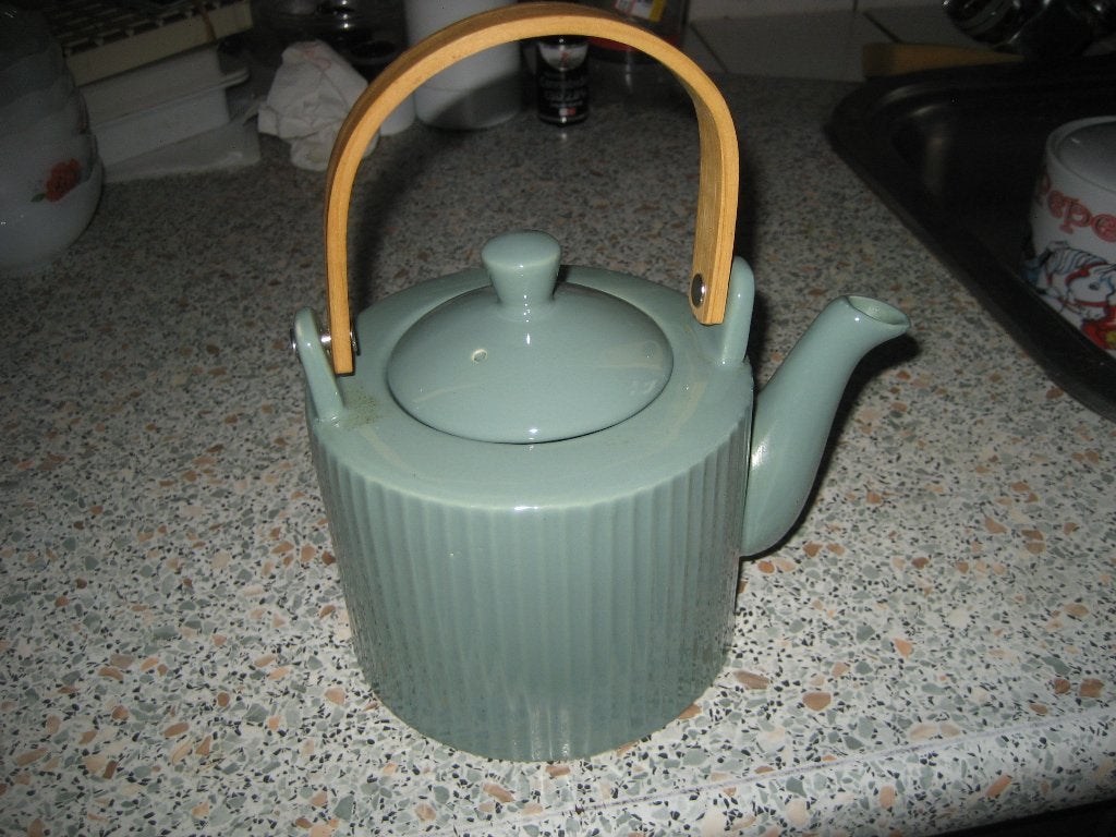 Jade merk theepot mosgroen, Overige merken, Keramiek, Overige typen, Ophalen of Verzenden