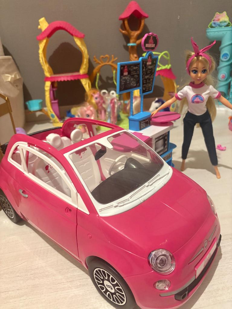 Barbie auto incl barbie, Ophalen, Gebruikt, Toebehoren