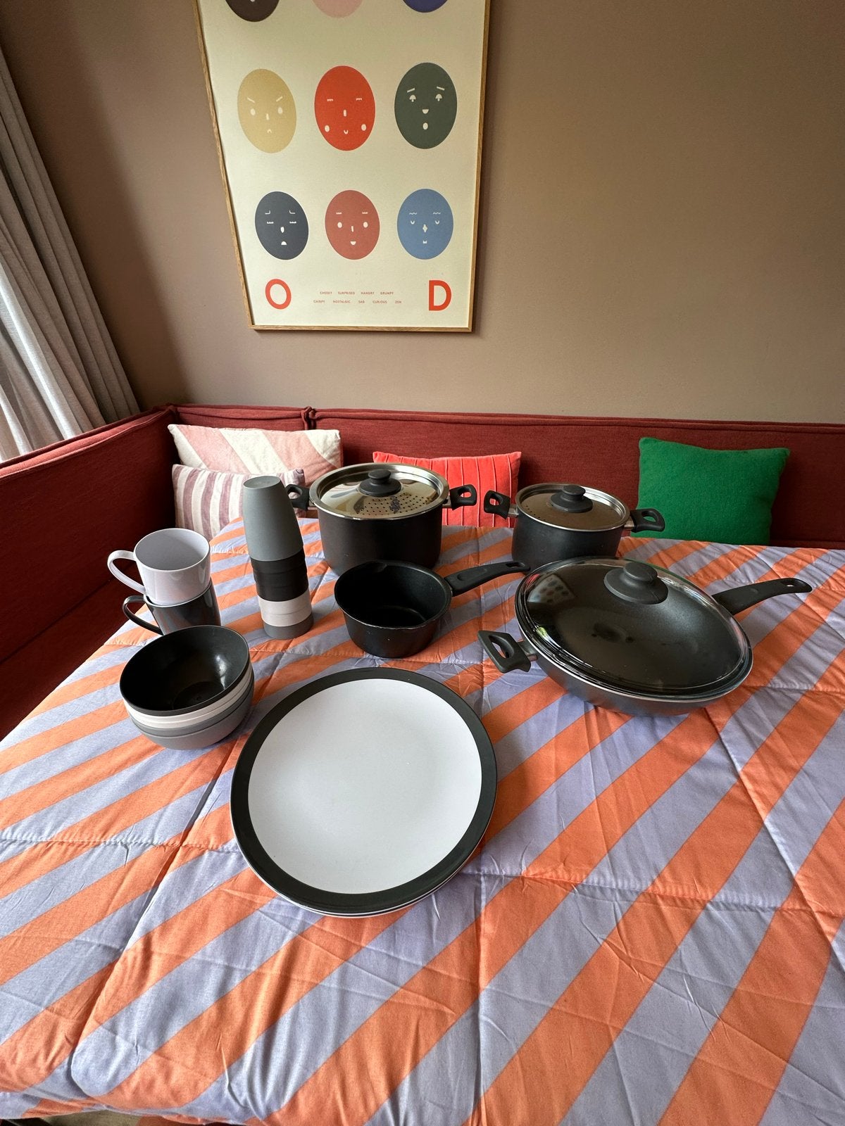 Camping servies HEMA, trolley en watertank, Ophalen of Verzenden, Gebruikt