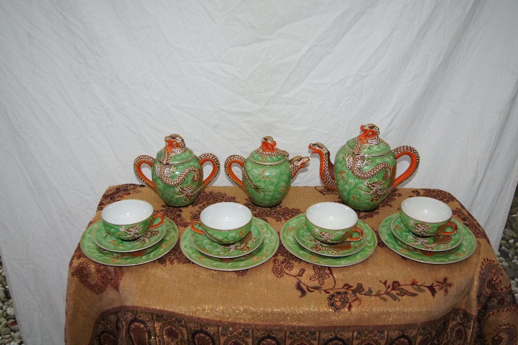 Chinees draken servies 11 delig, Antiek en Kunst, Ophalen of Verzenden
