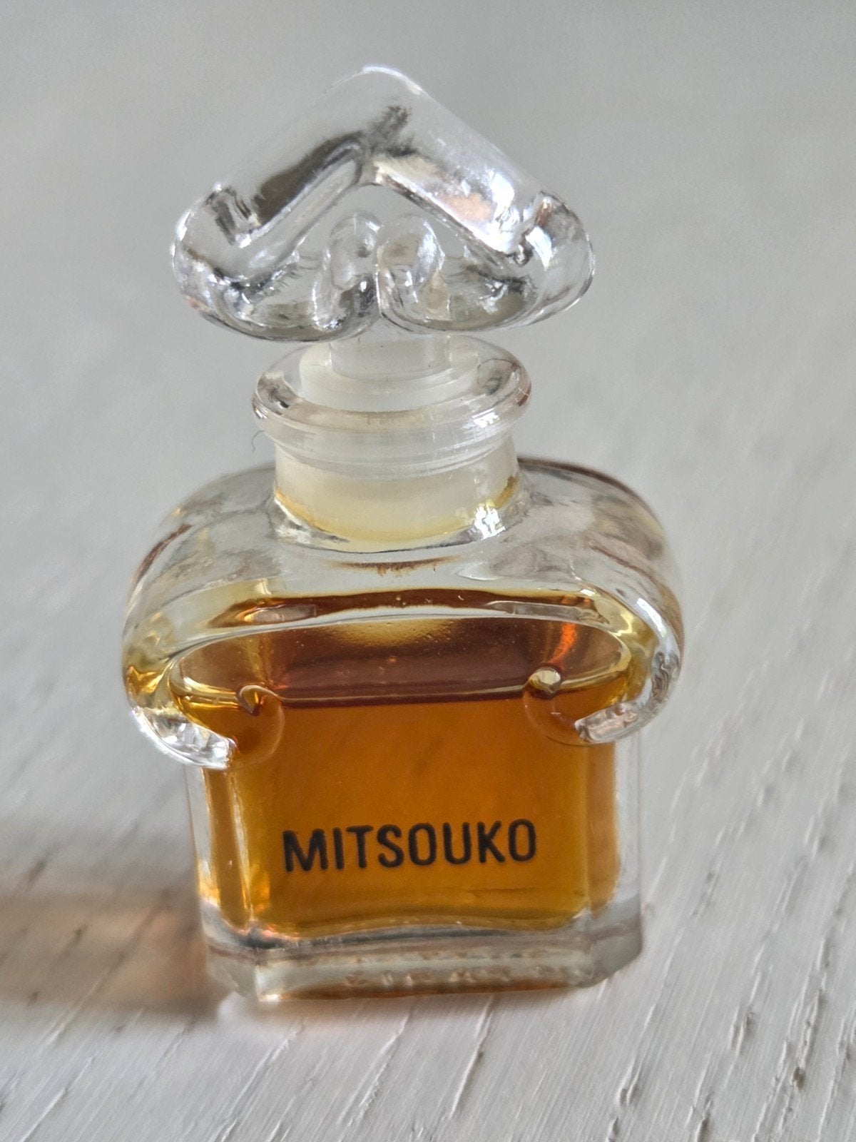 Mitsouko van Guerlain, Verzamelen, Parfumverzamelingen, Ophalen of Verzenden, Zo goed als nieuw, Miniatuur, Gevuld