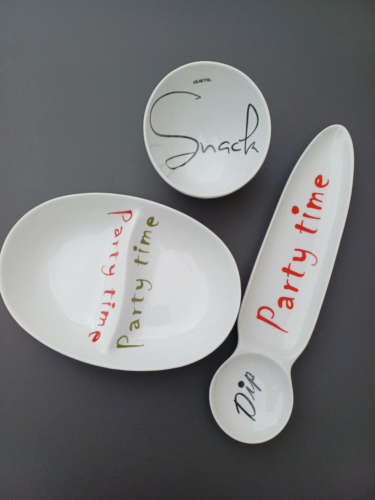 Gusto Party Time Snack en Dip Schalen Set, Ophalen of Verzenden, Overige stijlen, Schaal of Schalen