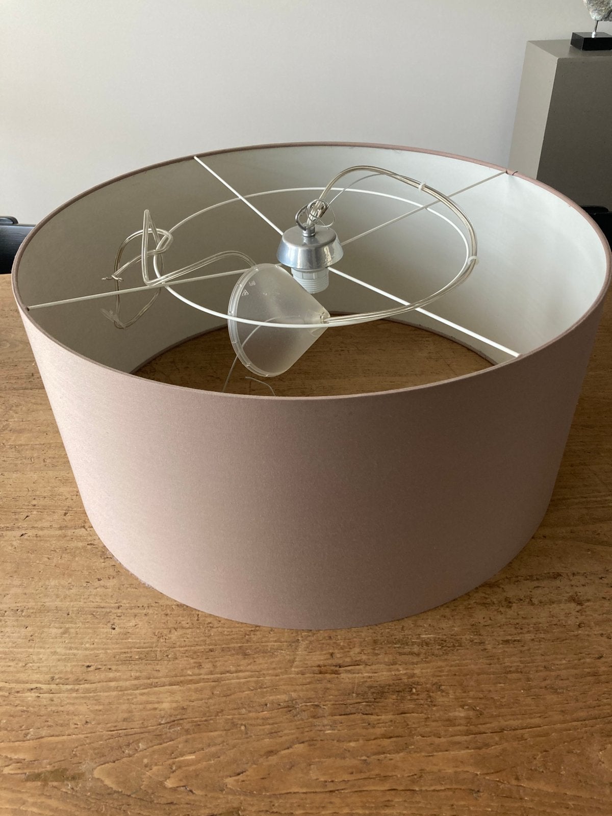 Hanglamp licht bruin, Huis en Inrichting, Bruin, Rond, Zo goed als nieuw, Kunststof