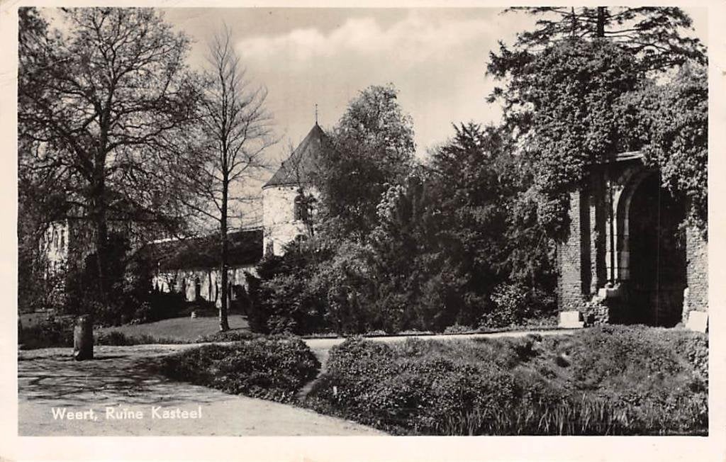Weert Ruïne Kasteel 1950, Verzenden, 1940 tot 1960, Gelopen, Limburg