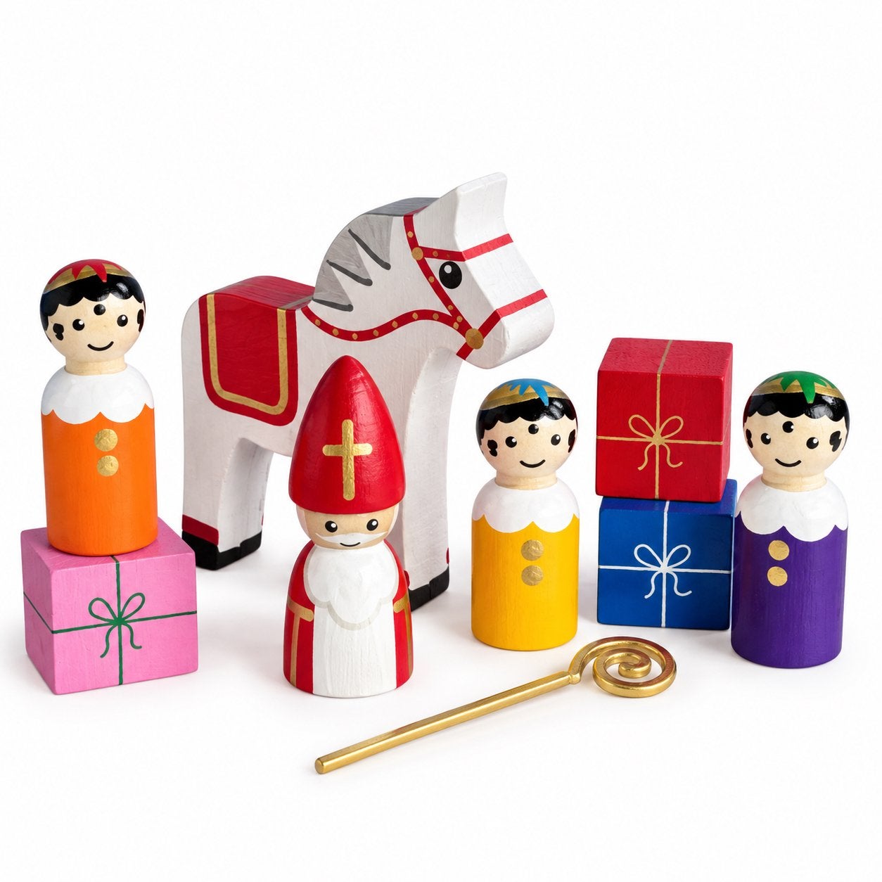 Sinterklaas pegdolls set B, Nieuw, 1551GL, Ophalen of Verzenden, Mies en Hout