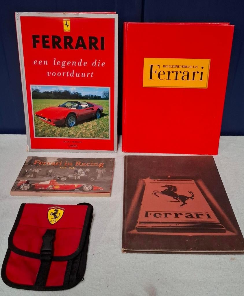 4 boeken over Ferrari met gratis tas, Ophalen of Verzenden, Gebruikt, Auto's