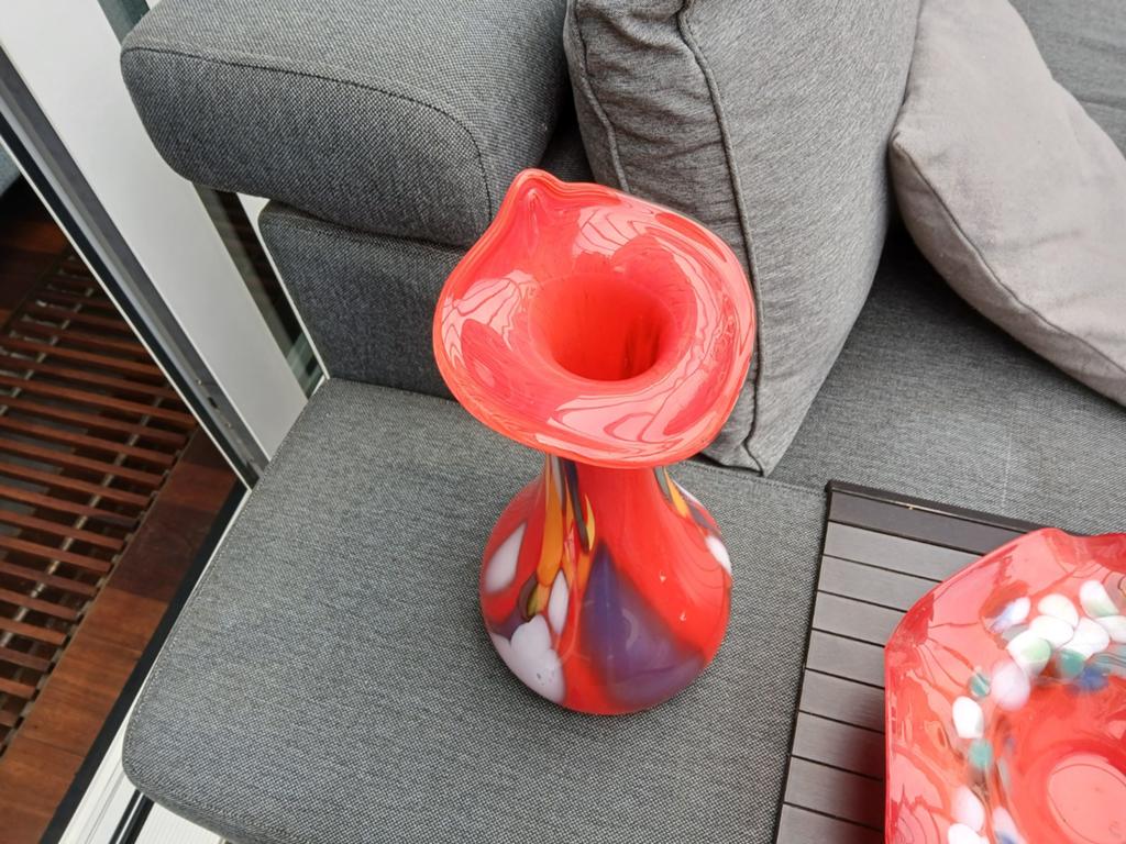 Set van 2 Murano-stijl glazen vazen/schalen, Ophalen of Verzenden