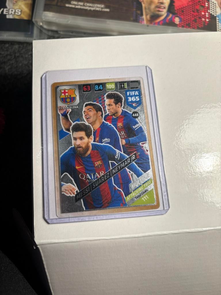 FIFA 365 Adrenalyn XL Messi Suarez Neymar JR kaart, Ophalen of Verzenden, Zo goed als nieuw, Buitenlandse clubs, Spelerskaart