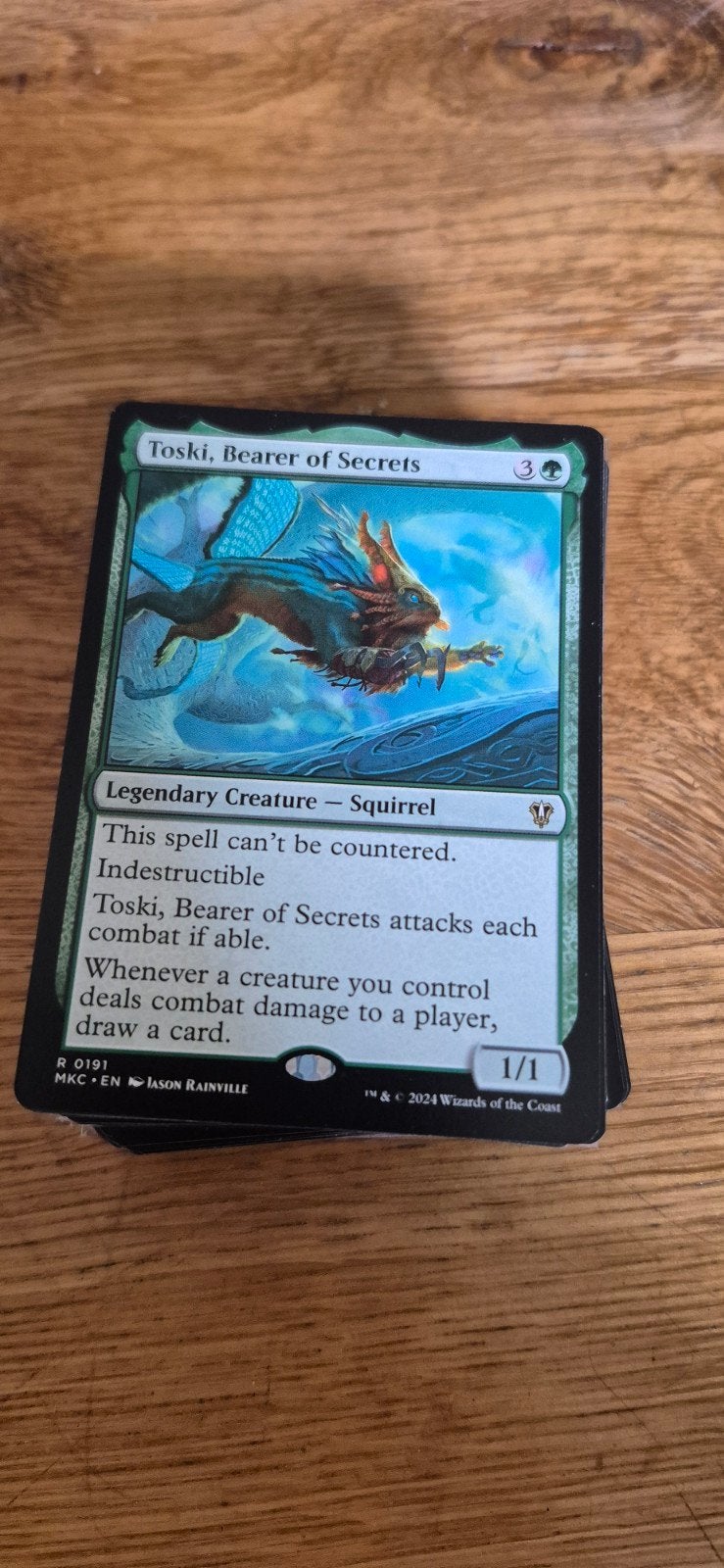 Magic: The Gathering Commander Deck Toski, Bearer of Secret, Ophalen of Verzenden, Zo goed als nieuw, Speeldeck