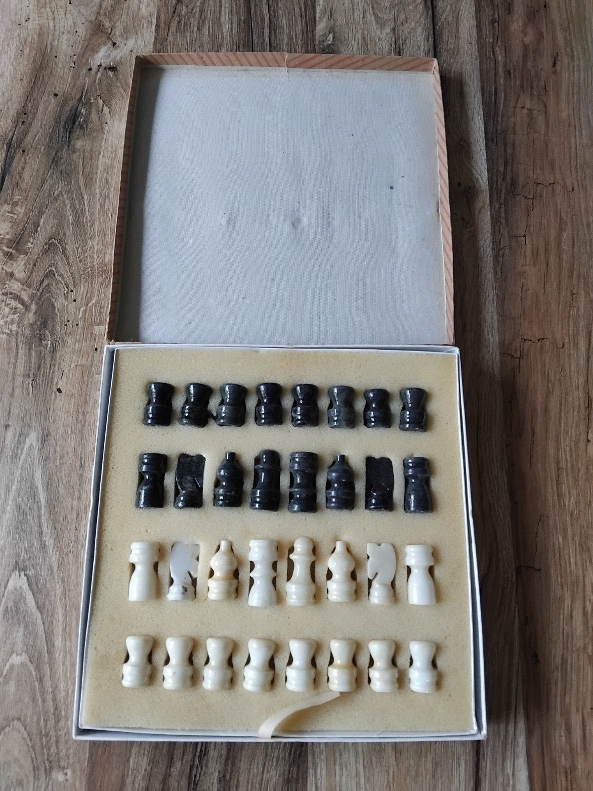 Marmeren Schaakspel - Compleet met Doos, Ophalen, Zo goed als nieuw, Schaken
