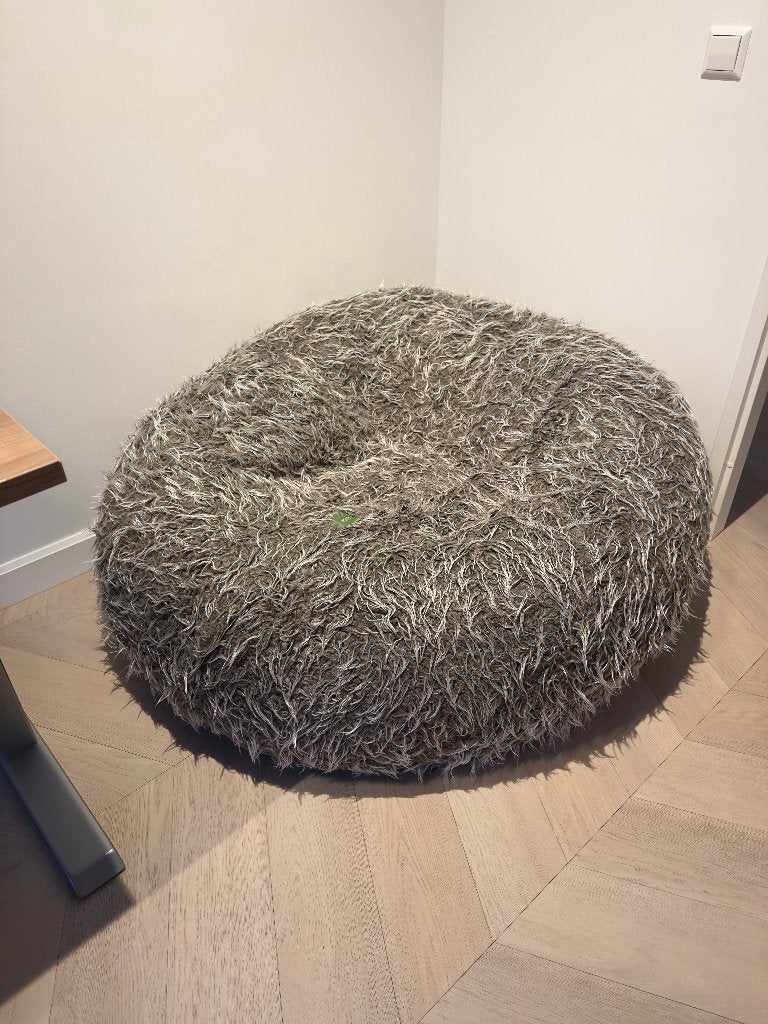 Vetsak Medium Flokati Grijs, Ophalen, Gebruikt, Grijs, Zitzak