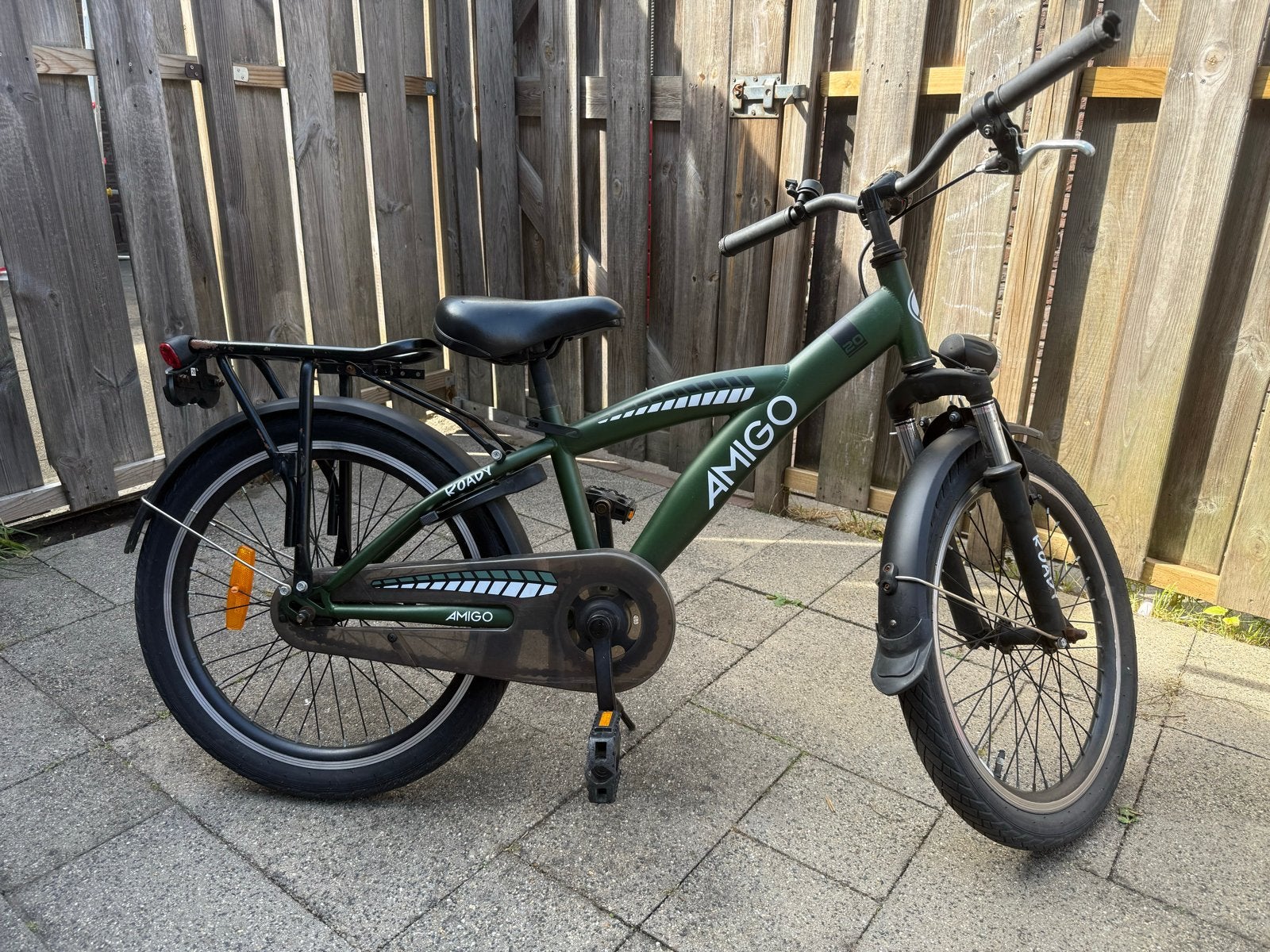 Amigo Kinderfiets 20 inch - Groen, Ophalen of Verzenden, Gebruikt, Terugtraprem, 16 tot 20 inch