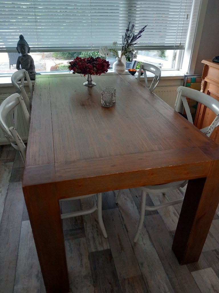 Eettafel, Huis en Inrichting, Ophalen, Gebruikt, 50 tot 100 cm, 150 tot 200 cm