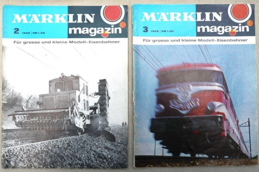 Märklin magazin1968/2 en 1968/3. Duitse taal ., Wisselstroom, Gebruikt, Märklin, Boek, Tijdschrift of Catalogus